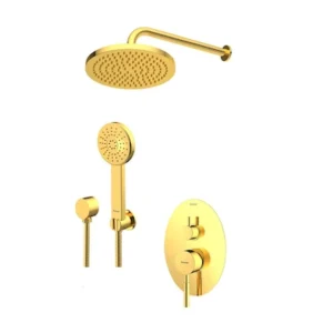 شیر حمام توکار شودر مدل روگن تیپ 3 BRASS