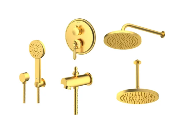 شیر حمام توکار شودر مدل زیگموند تیپ 4 BRASS